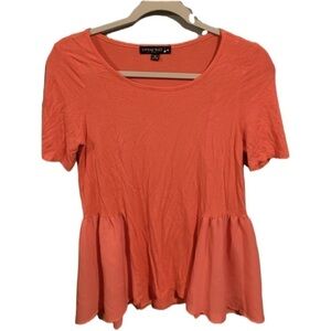 Medium Living Doll Coral flowy Short Sleeve Blouse